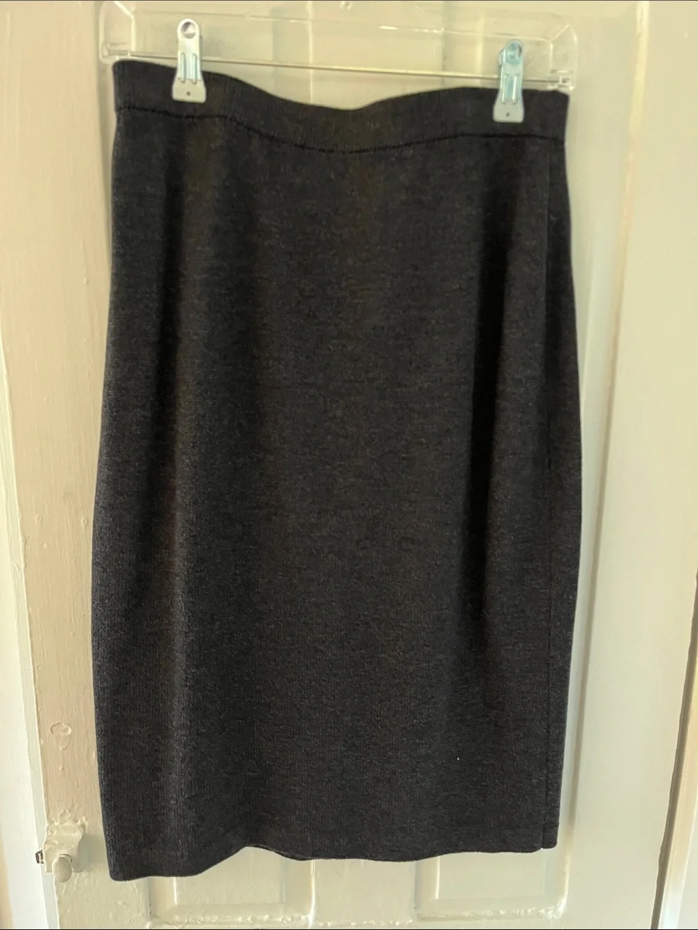 St John Collection Gray Midi Shirt Sz 8 Santana Knit
